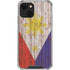 Philippines Flag Dark Wood iPhone 14 Clear Case